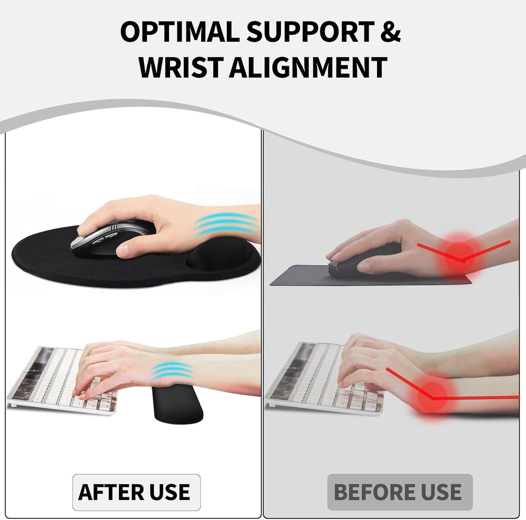 Mauspad mit Gelkissen,Mousepad mit Handauflage Ergonomisches, Bequemes Computer-Handballenauflage Ma