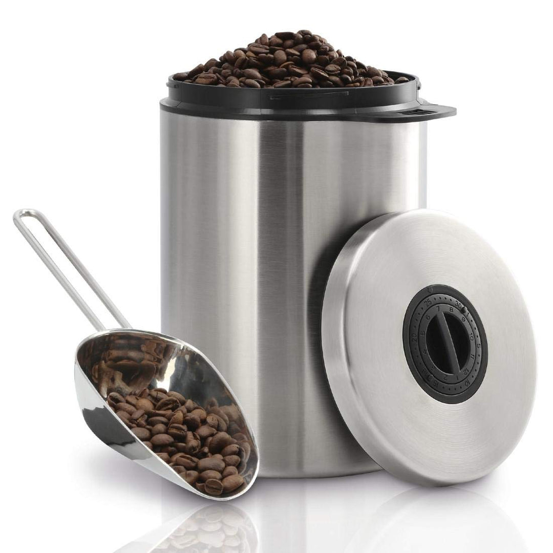 Xavax Kaffeedose für 1kg Kaffeebohnen (luftdichter Kaffeebohnen-Behälter mit Kaffee-Schaufel, Aromad