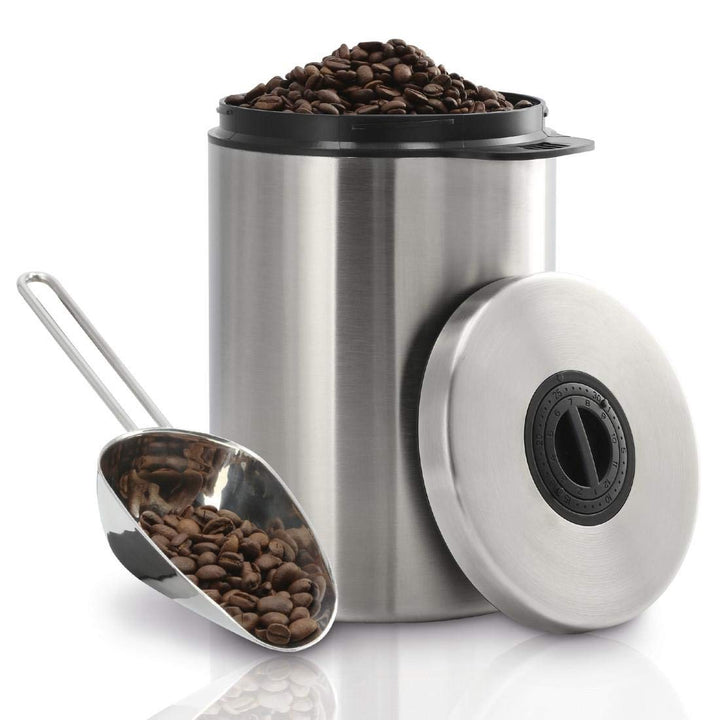 Xavax Kaffeedose für 1kg Kaffeebohnen (luftdichter Kaffeebohnen-Behälter mit Kaffee-Schaufel, Aromad