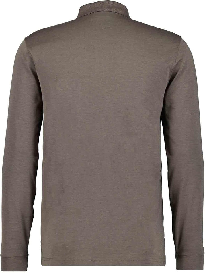 RAGMAN Herren Softknit-Poloshirt Langarm mit Zip S Macchiato-870, S Macchiato-870