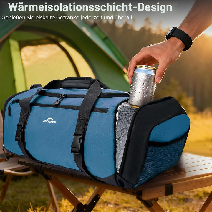 Sporttasche Herren + Rucksack-Funktion, 36L Reisetasche Damen, Sporttasche Damen mit Schuhfach, Nass