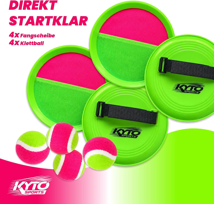 Kyto Klettballspiel 4er Set – Outdoor Wurfspiel für Kinder & Familie