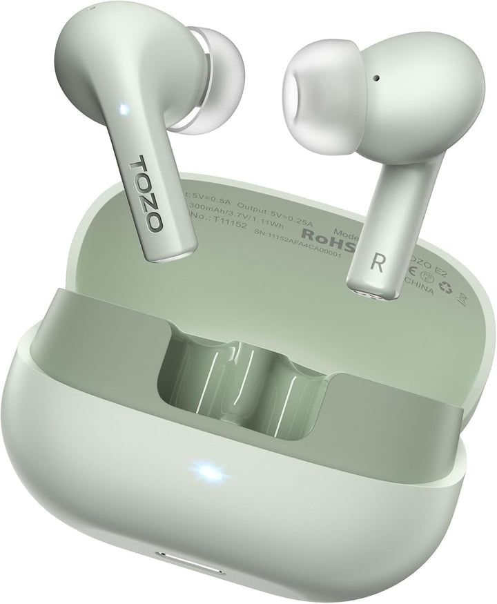 TOZO E2 Kabellose Bluetooth In Ear Kopfhörer mit APP Steuerung, 30 Std Akkulaufzeit, Tiefer Bass, 2