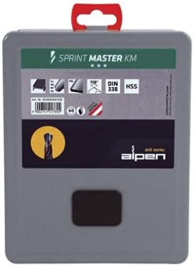 ALPEN Bohrer-Kassetten Set Sprint Master KM 50 (50-tlg., Ø 1,00-5,90 mm, universeller Spiralbohrer,
