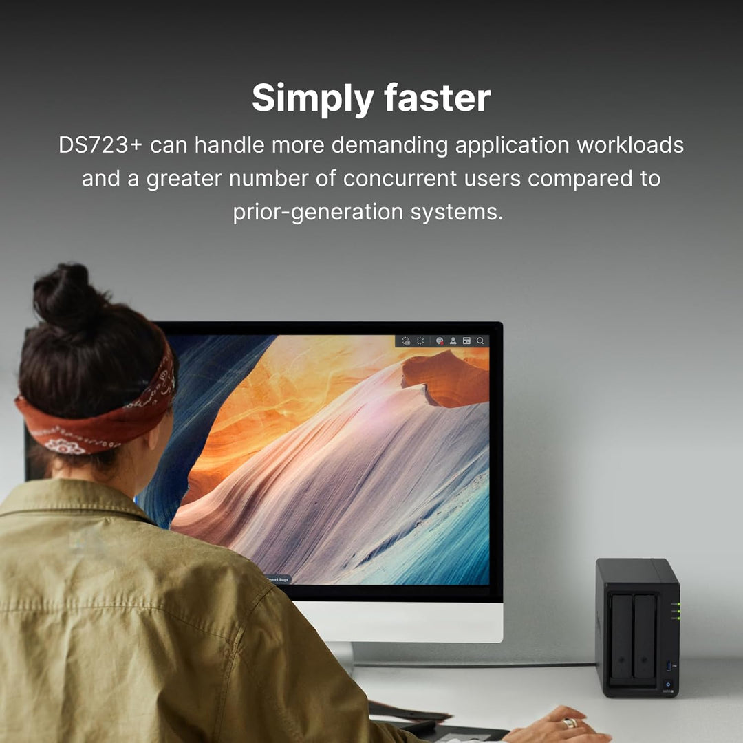 Synology 2-Bay DiskStation DS723+ (Festplattenlos) 2-bay; 2GB DDR4 DS723+ DiskStation, 2-bay; 2GB DD