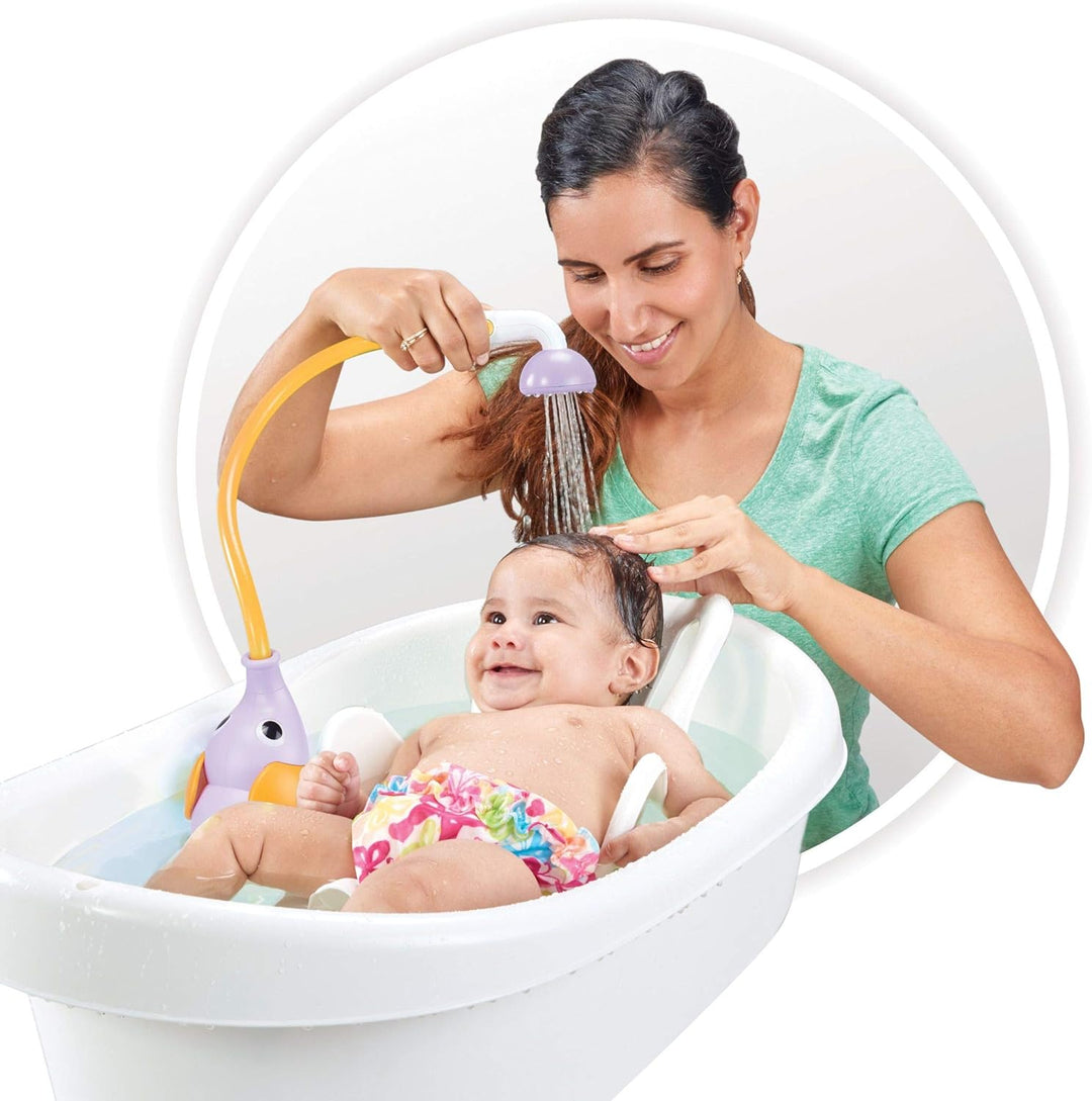 Yookidoo - Handbrause Elefant lila – Spiel Bad und Dusche Erwachen der Sinne – Wasserschlauch – Gesc