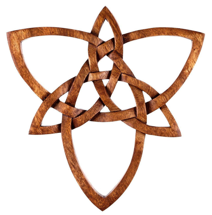 Windalf Amulett Holzbild TRIANY h: 28 cm Triade & Kelten Knoten Glückssymbol Handarbeit aus Holz