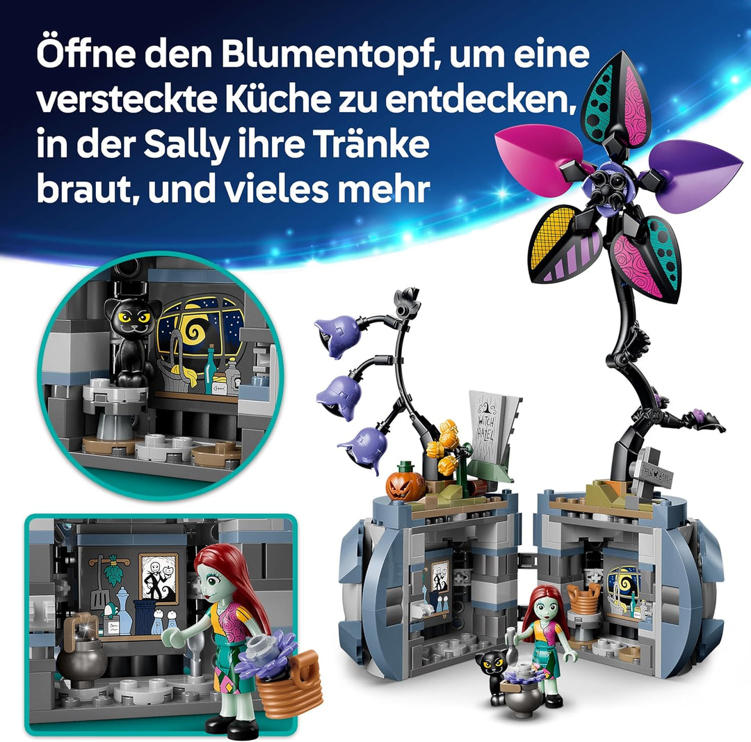 LEGO ǀ Disney Sallys Blumentopf - DIY Schlafzimmer Deko mit 2 Kunstblumen, 2 Mini Puppen & Zubehör -