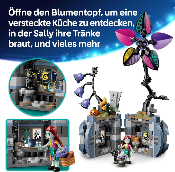 LEGO ǀ Disney Sallys Blumentopf - DIY Schlafzimmer Deko mit 2 Kunstblumen, 2 Mini Puppen & Zubehör -