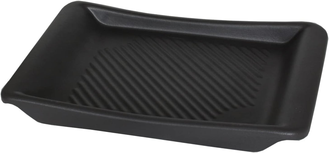 Keramische Grillschale Rechteckig, schwarz Keramik Grill Keramikschale