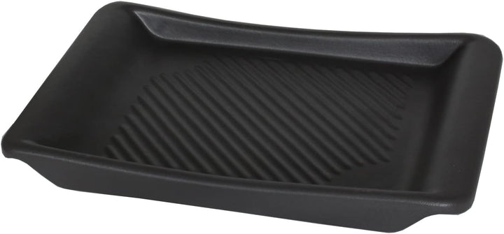 Keramische Grillschale Rechteckig, schwarz Keramik Grill Keramikschale