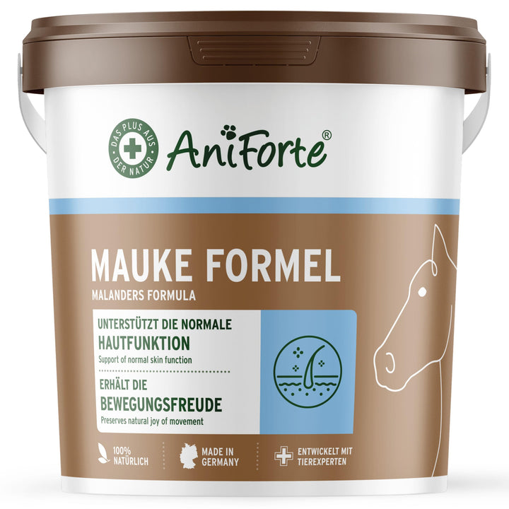 AniForte Mauke Formel für Pferde 1kg - Natürliche Hautpflege & Hufpflege, Unterstützt Stoffwechsel &