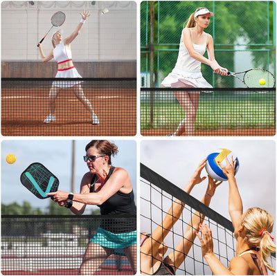 LARMNEE Badmintonnetz, Tennisnetz, 300cm|400cm|500cm Federballnetz höhenverstellbar, Set bestehend a