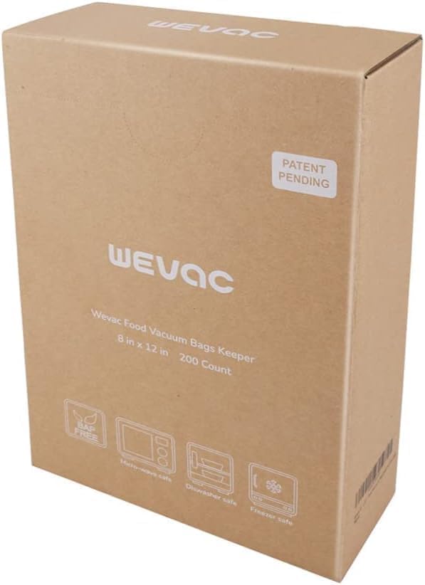 Wevac Vakumierergerät Beutel 20x30cm / 200 Beutel Vakuumierbeutel für Lebensmittel, geeignet, Profi-