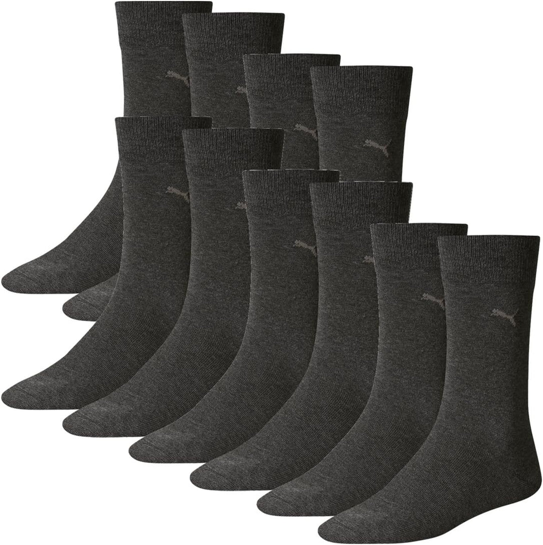 PUMA Herren Classic Casual Business Socken 10er Pack 39-42 Anthracite, 39-42 Anthracite