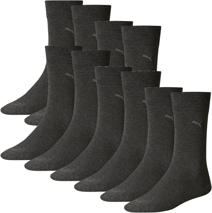 PUMA Herren Classic Casual Business Socken 10er Pack 39-42 Anthracite, 39-42 Anthracite