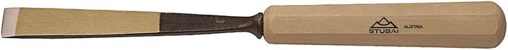 STUBAI Stemmeisen Stechbeitel Serie 52 - Form 1 | Gerades Balleisen 1 mm, mit Holzgriff, für glatte