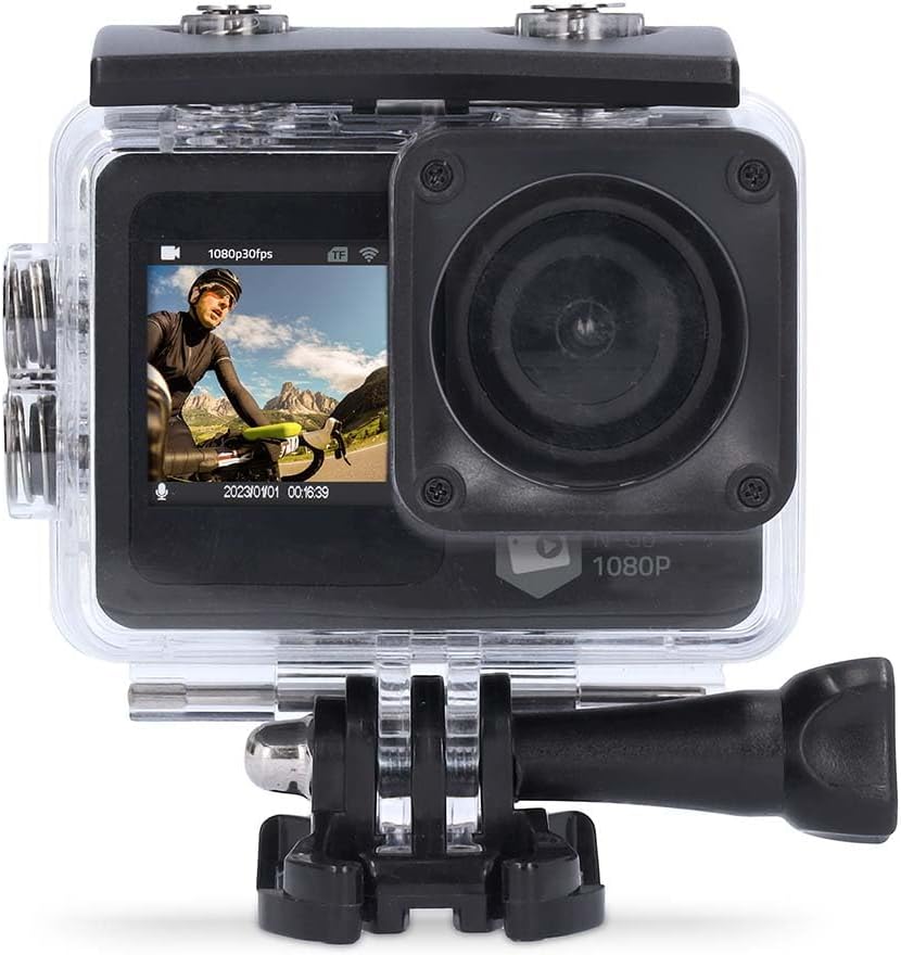 Nedis Action Cam - 1080p@30fps - 12 MPixel - Wasserdicht bis: 30.0 m - 70 min - Wi-Fi - App erhältli