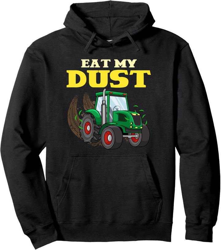 Lustig essen meine Staub Traktoren Farm Truck Landwirt Boy Pullover Hoodie