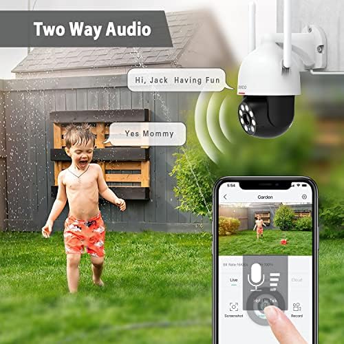 DEKCO 2K Überwachungskamera Aussen WLAN 4 Packungen, 350°/90° Schwenkbar WLAN Kamera Outdoor, 3MP Wi