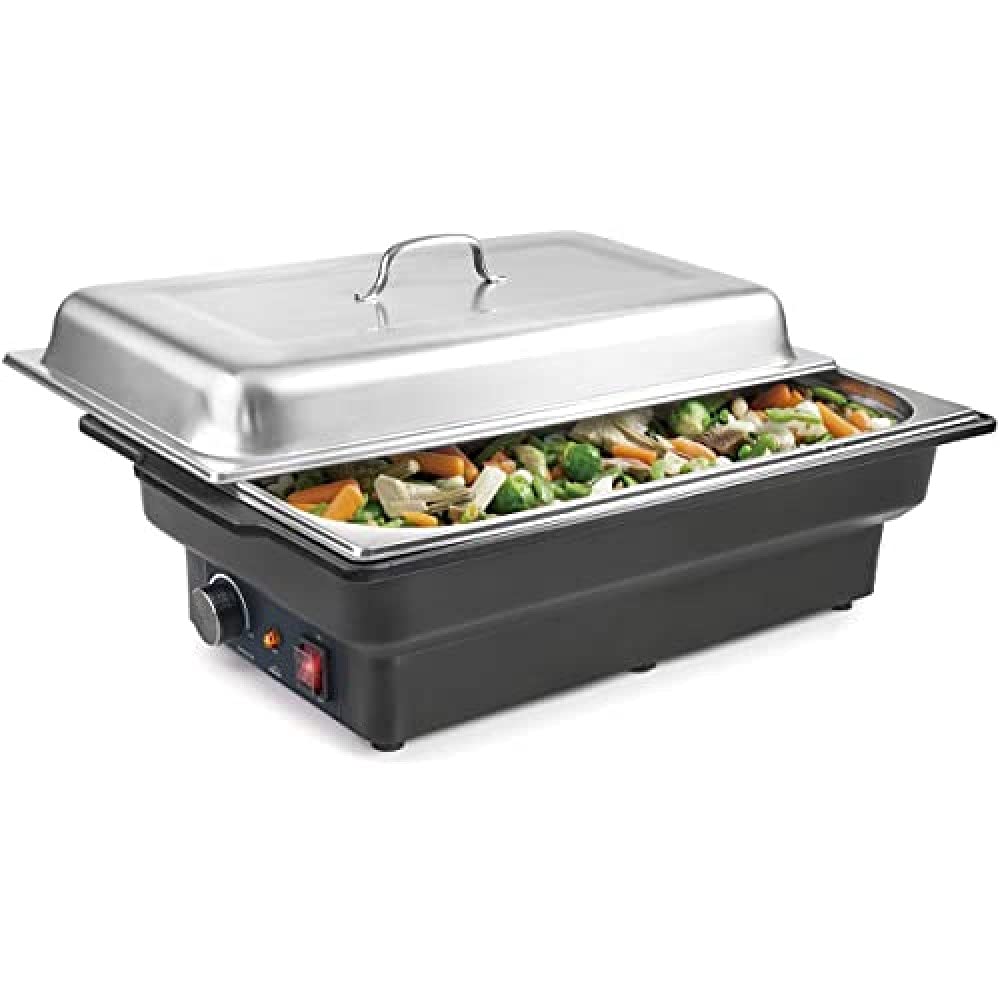 Lacor 69336 Elektrischer Chafing Dish, 900 W, 8'50 l, Edelstahl