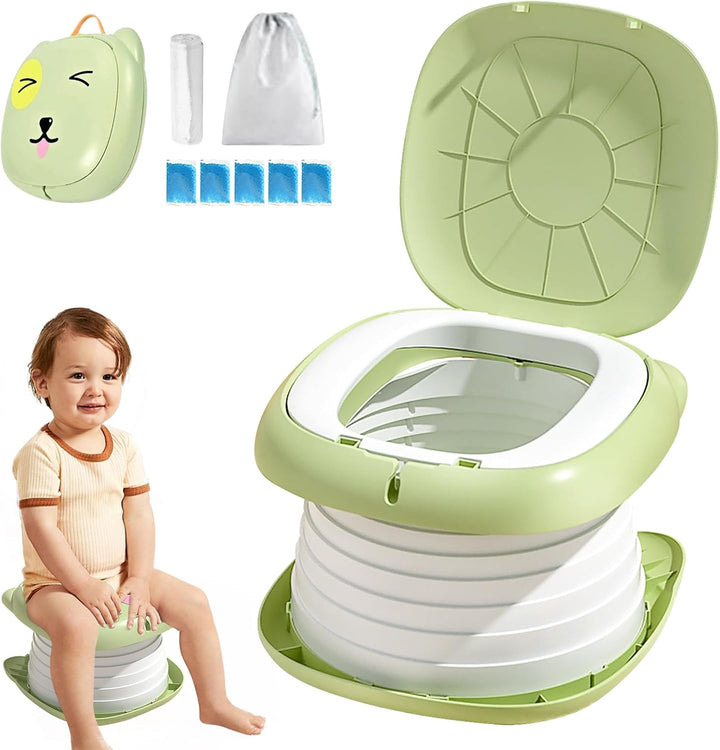 Faltbarer Toilettensitz für Kinder, Reisetöpfchen für Auto, Outdoor & Indoor, Praktisch für Camping