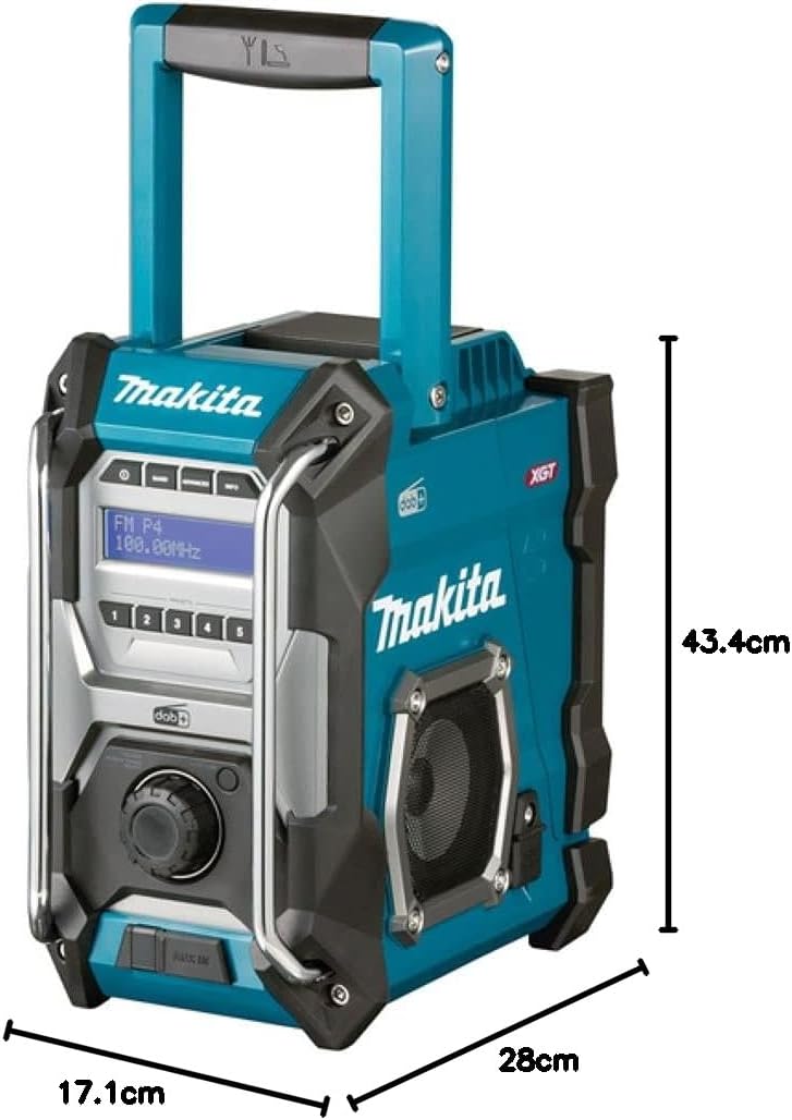 Makita MR003GZ Akku-Baustellenradio Auxiliary Schwarz, Türkis