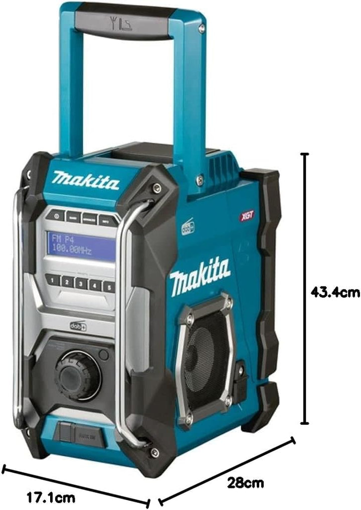 Makita MR003GZ Akku-Baustellenradio Auxiliary Schwarz, Türkis