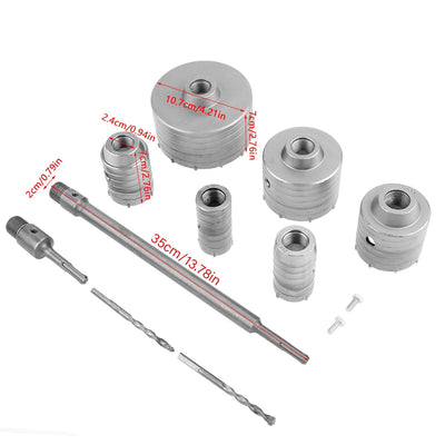 350MM SDS Bohrer Mit Rundem Griff, Betonwandbohrer Lochsägenschneider Betonwandbohrer Stanzbohrer Mi