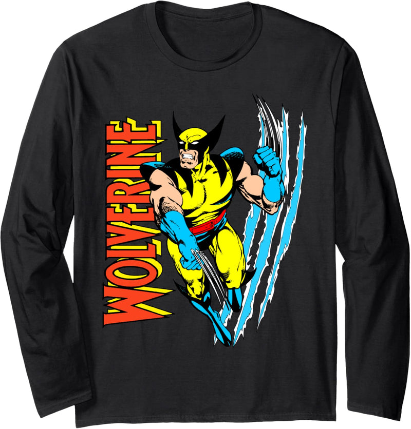 Marvel X-Men Wolverine Vintage Claw Slice Langarmshirt