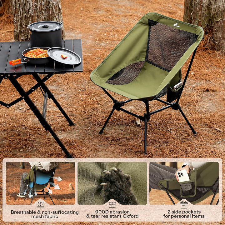 Sportneer Campingstuhl Faltbar Camping Stuhl Tragbarer Campingstühle 150Kg Faltstuhl Ultraleichter P