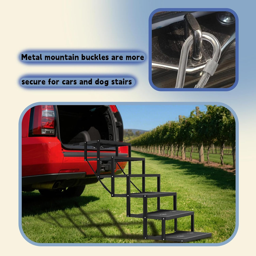 Hundetreppe Auto Klappbarfür kleine Hunde, Hunderampe Auto mit erhöhter Tragfähigkeit, Hunderampe Au