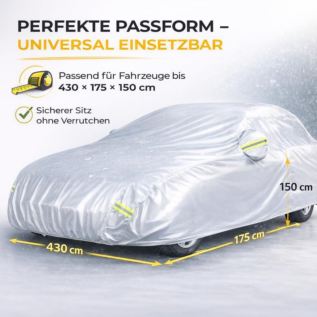 Autogadget® Premium Auto Abdeckplane - Autoabdeckung & universale Autoschutzhülle - Abdeckung - Car