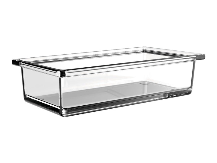 Emco Liaison Glasschale rechteckig für Reling, Kristallglas klar, flach, lang