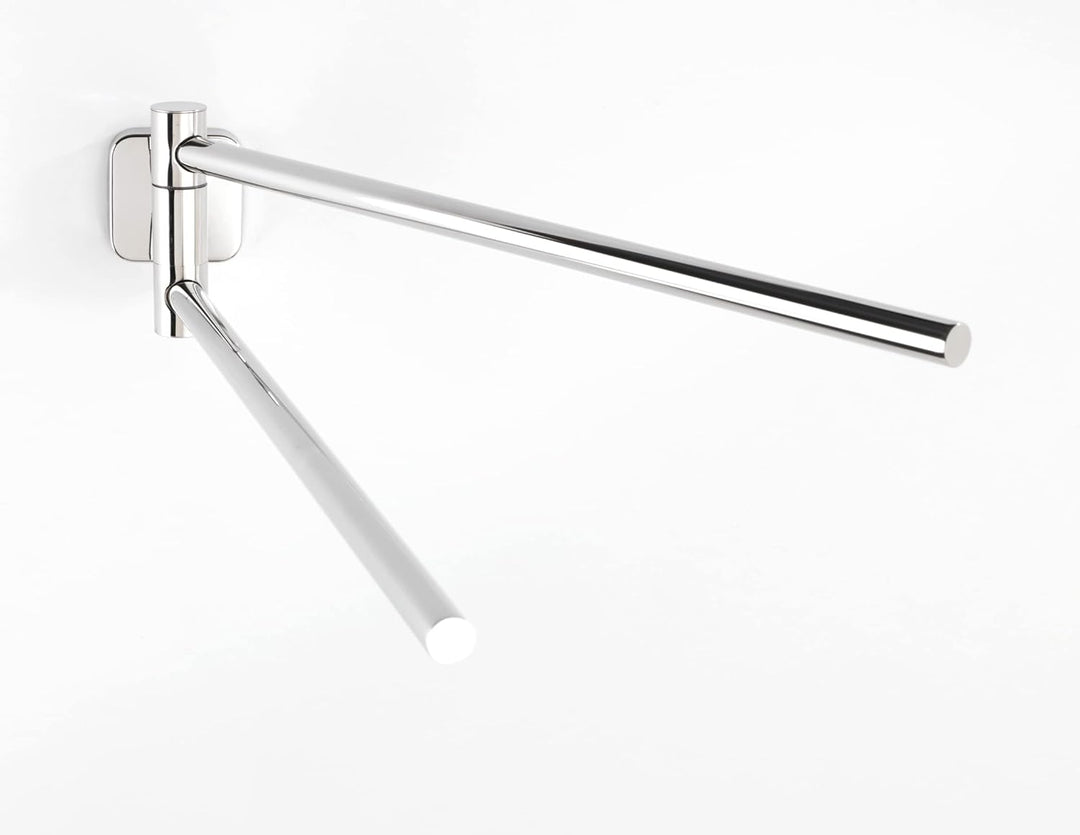 WENKO Handtuchhalter Mezzano, Handtuchstange mit 2 beweglichen Armen, ausreichend Platz für 2 Handtü