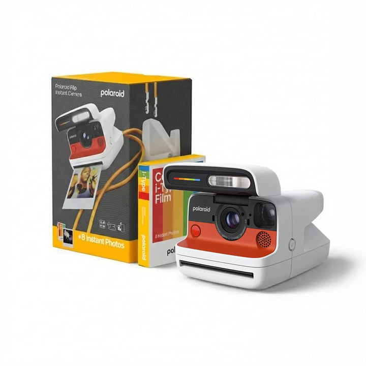 Polaroid Everything Box Flip Sofortbildkamera, analog, Format 79 x 79 mm, weiss, mit Bluetooth & Fil
