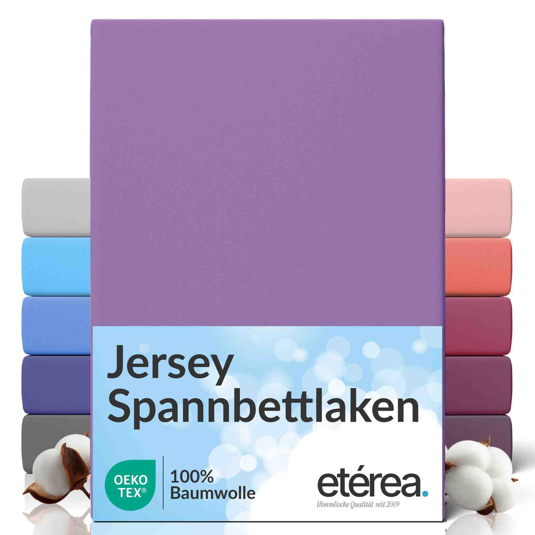 ETÉREA Jersey Spannbettlaken 140x200cm - 160x200-100% Baumwolle - Bettlaken Spannbetttuch 140x200cm