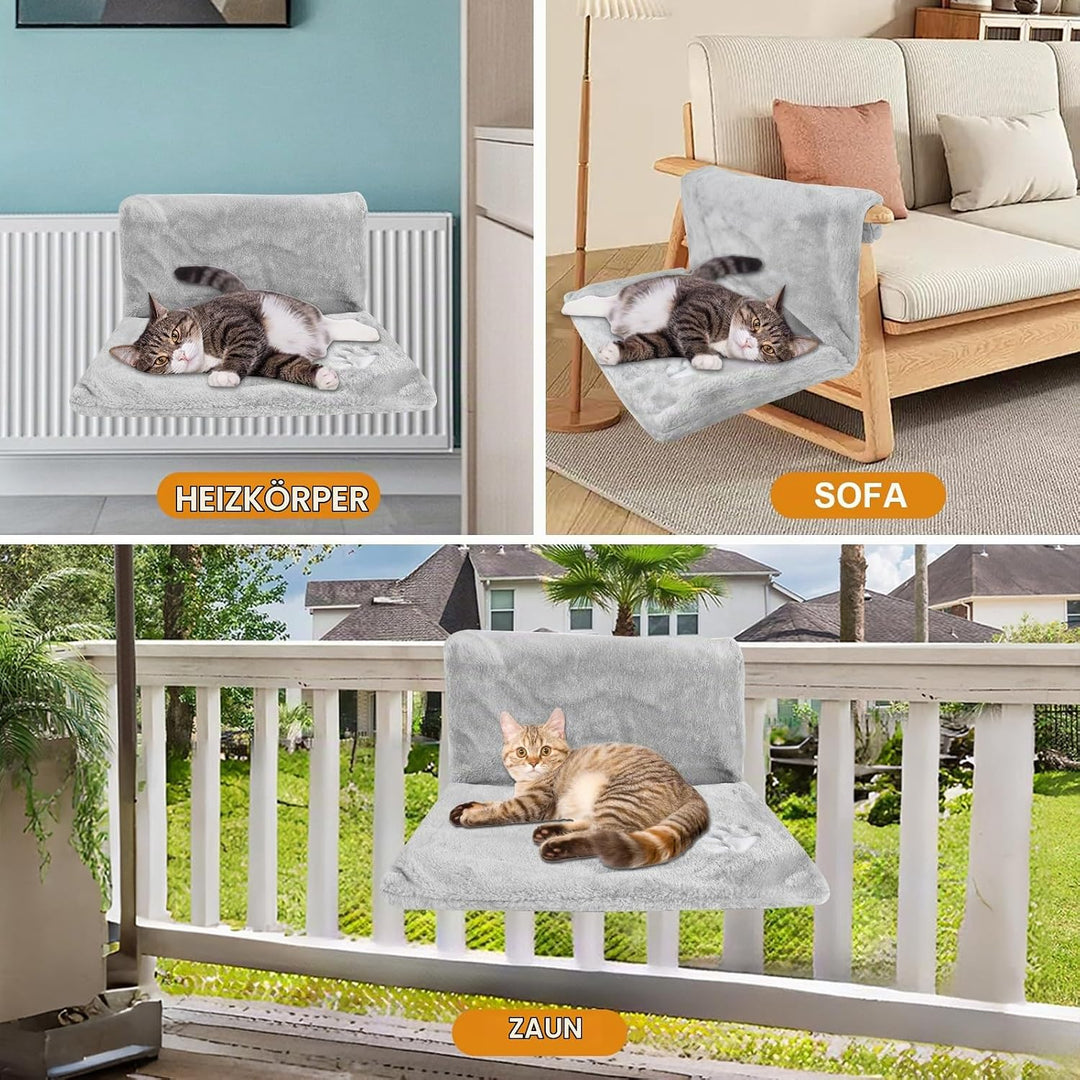 Katzenliege für Heizung, Hängeliege Hängematte, Heizkörperliege Liege Katze, Katzenheizungsliege mit