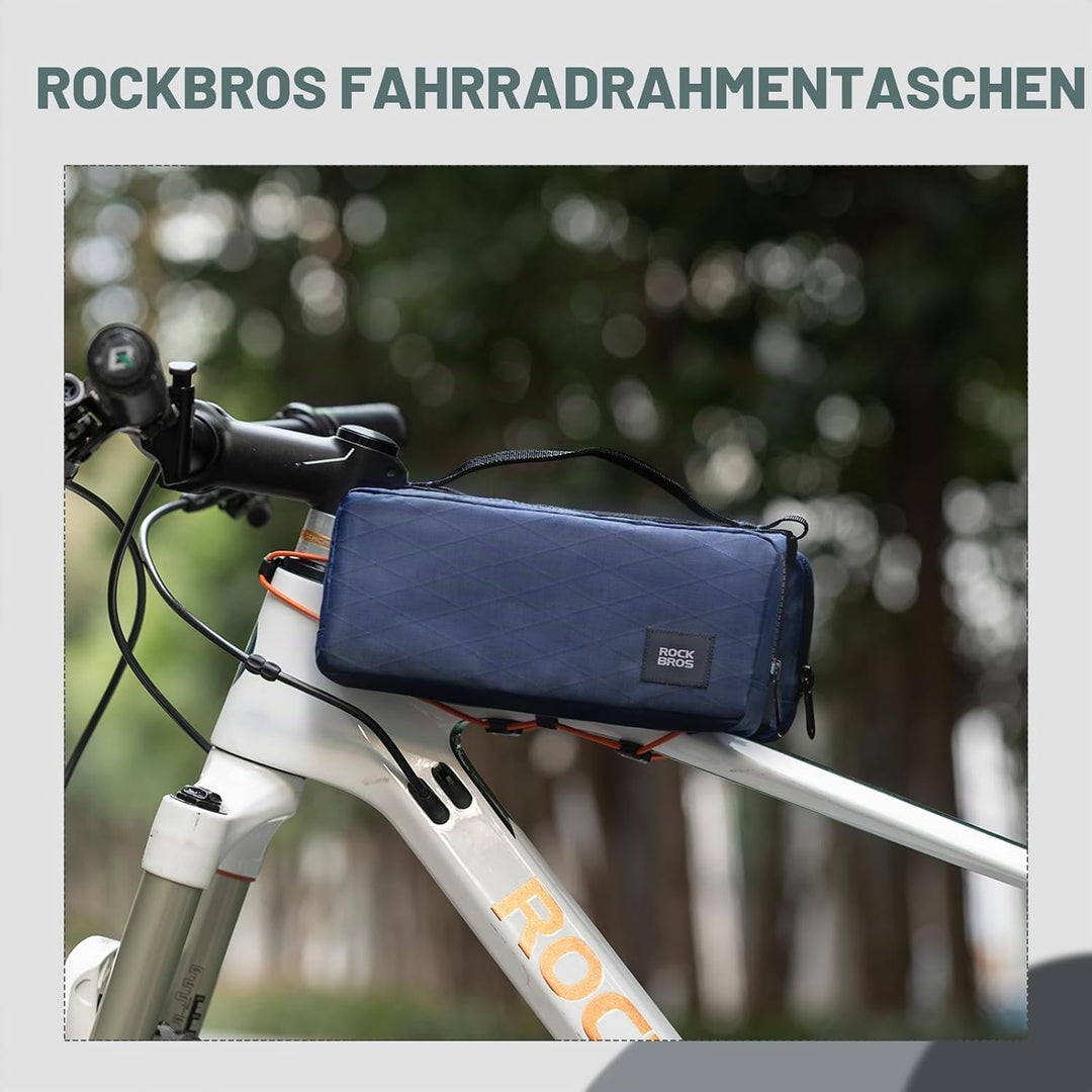 ROCKBROS Fahrrad Rahmentasche Fahrradtasche Rahmen Aufbewahrungstasche mit Schultergurt Fahrrad Ober