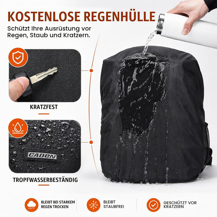CADeN Kamerarucksack Camera Backpack Wasserabweisend Kameratasche Fototasche Kompatibel mit Sony Can