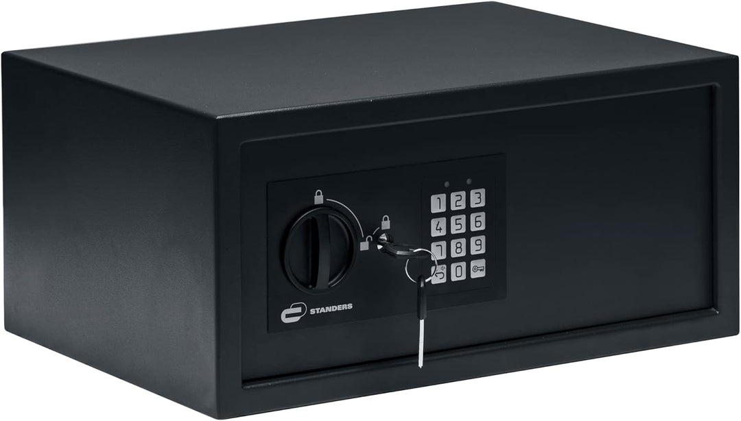 STANDERS - Elektronischer Safe - 20L - 20 x 43 x 30 cm - Wandtresor - Code-Safe - 2 Sicherheitsschlü