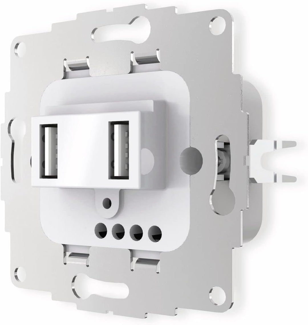 2USB chargeUp TAE USB AA Ladestation Glänzend Weiss / 12.0W / 2.4A