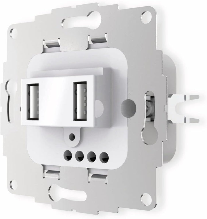 2USB chargeUp TAE USB AA Ladestation Glänzend Weiss / 12.0W / 2.4A