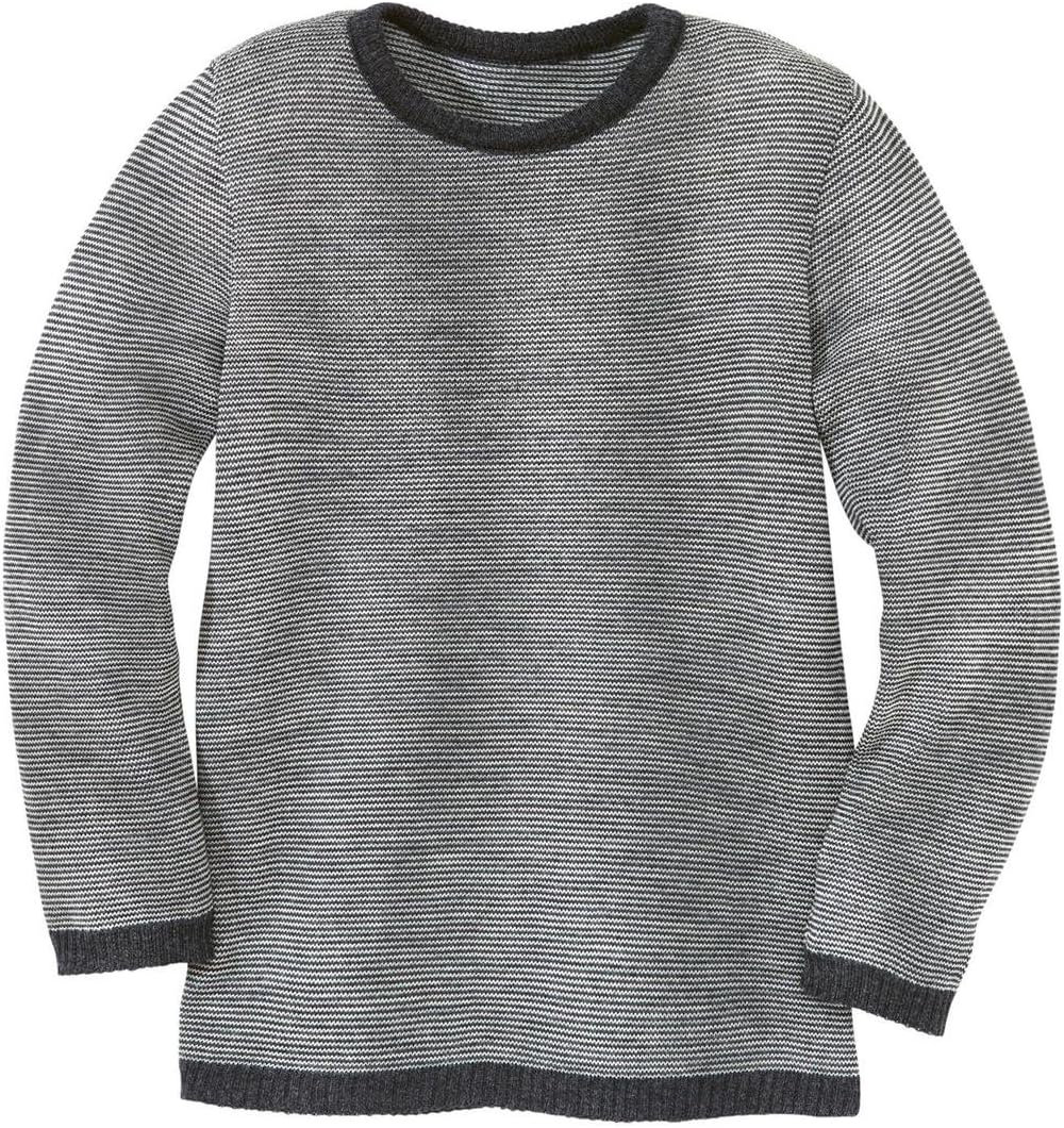 Disana 31391XX - Melange-Pullover Wolle anthrazit/grau, Size/Grösse:50/56 (0-3 Monate) 50-56 Anthraz