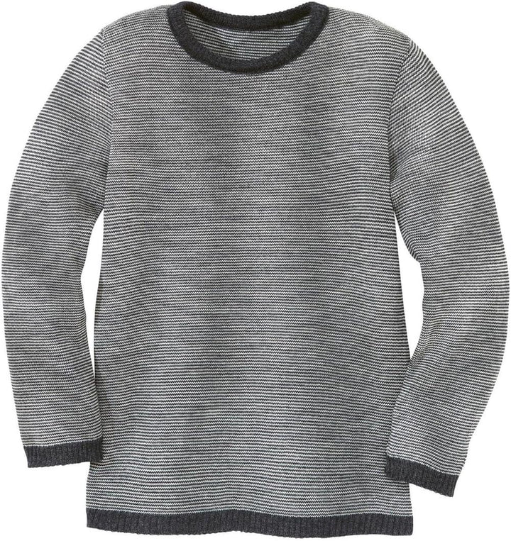 Disana 31391XX - Melange-Pullover Wolle anthrazit/grau, Size/Grösse:50/56 (0-3 Monate) 50-56 Anthraz