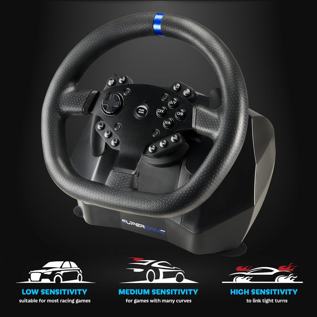 Superdrive - Rennlenkrad/lenkrad SV950 mit Pedalen und Schaltwippen Xbox Serie X/S, PS4, Xbox One, P