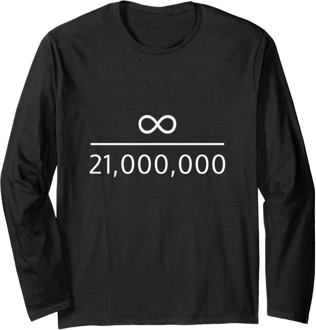 Infinity divided by 21 Million Mio Crypto Bitcoin Langarmshirt