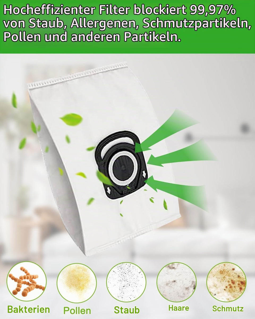 12 Staubsaugerbeutel für Rowenta Hygiene + ZR200520 ZR200720, Silence Force Modelle, Kompatibel Mit
