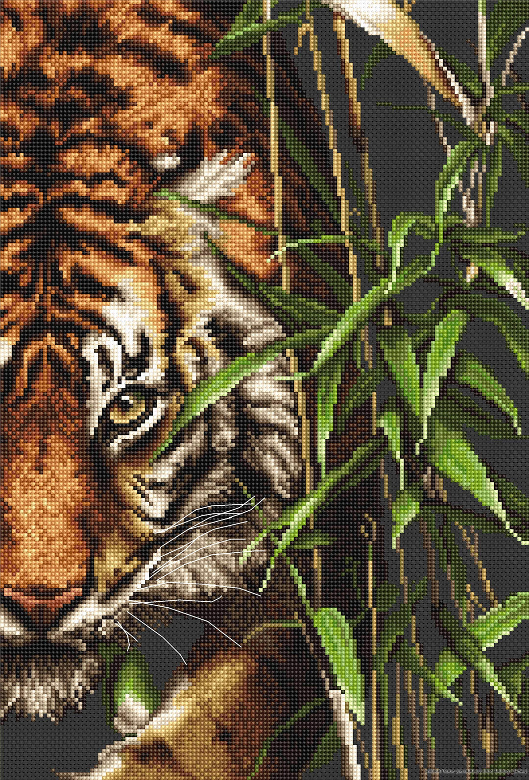 Luca-S B2356 Der Tiger Kreuzstichset, Baumwolle, mehrfarbig, 24,5x36cm