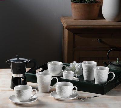 Tognana GF085010000 Set mit 6 Kaffeetassen und Untertassen cc80 Golf, Porzellan